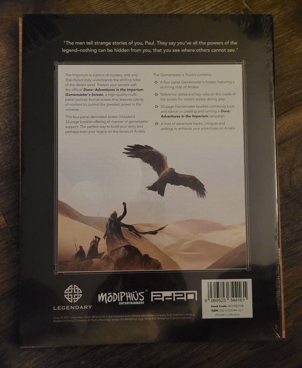 Dune RPG Gamemaster's Toolkit (*See Per Order Flat Rate Shipping)