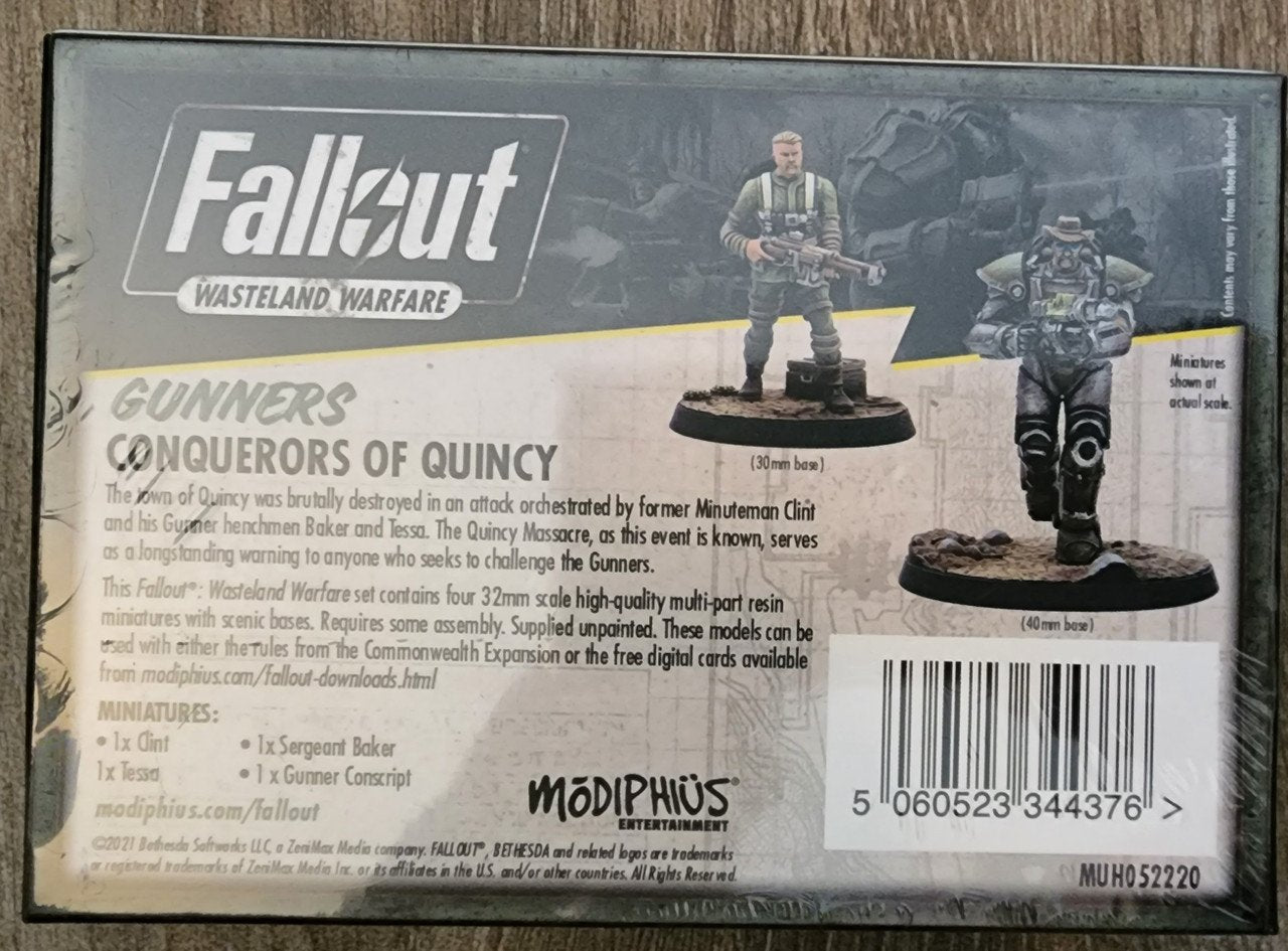 Fallout RPG Wasteland Warfare Gunners Conquerors of Quincy (*See Per Order Flat Rate Shipping)