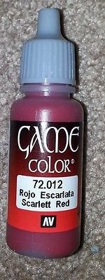 Vallejo Paint Game Color Scarlett Red 72012  (*See Per Order Flat Rate Shipping)
