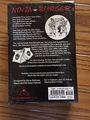 Ninja Burger Game 2003 NEW Steve Jackson Games (*See Per Order Flat Rate Shipping)