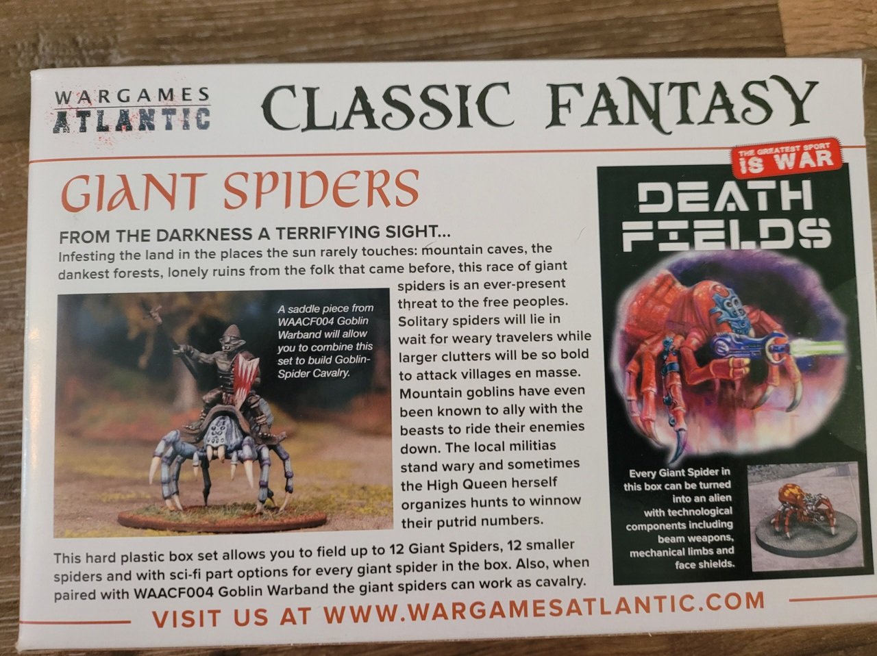 Wargames Atlantic Classic Fantasy Giant Spiders  (*See Per Order Flat Rate Shipping)