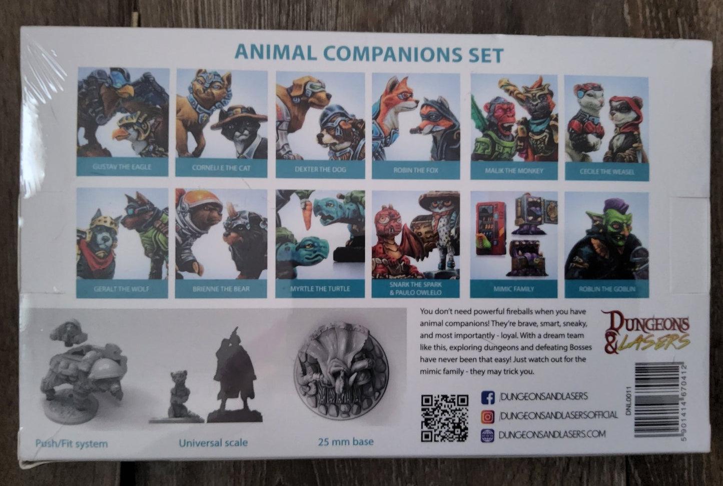 Dungeons & Lasers Animal Companions Set (*See Per Order Flat Rate Shipping)