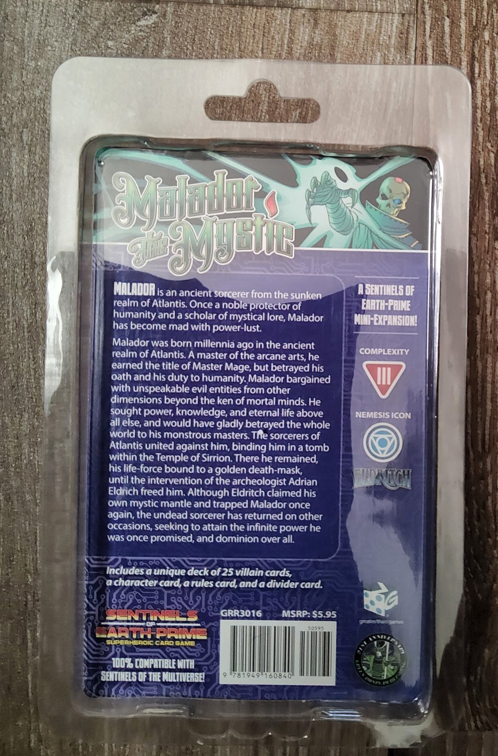 Sentinels Of Earth Prime Malador the Mystic Villain (*See Per Order Flat Rate Shipping)