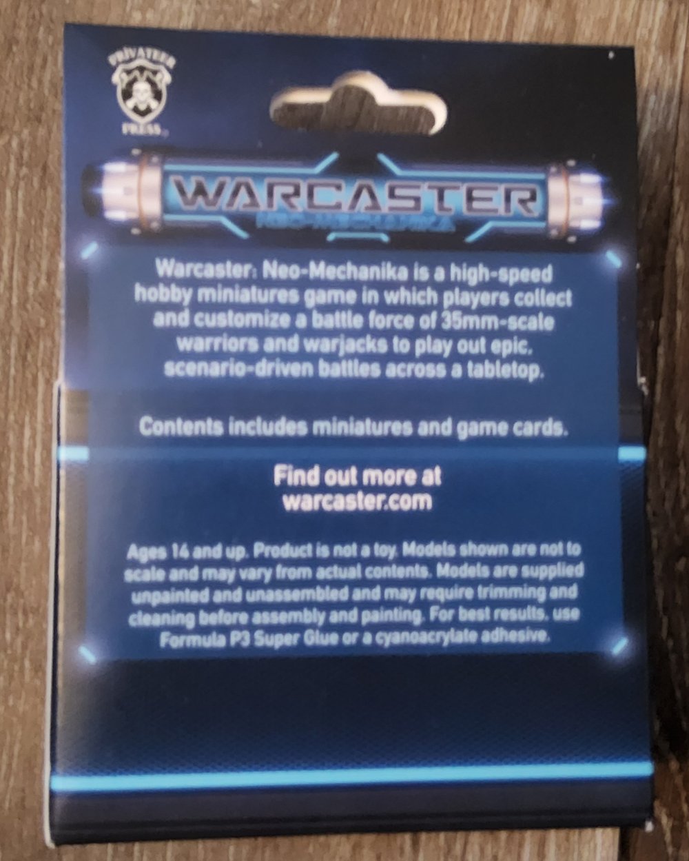 Warcaster Fenrik Leech, Free Agent Wild Card Hero (metal) (*See Per Order Flat Rate Shipping)