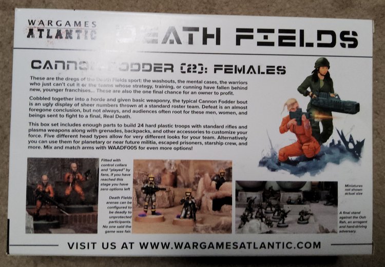 Wargames Atlantic Death Fields Cannon Fodder (2) Females (*See Per Order Flat Rate Shipping)