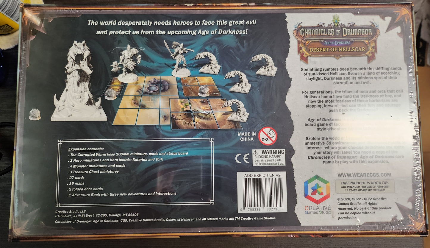 CHRONICLES OF DRUNAGOR AGE OF DARKNESS DESERT OF HELLSCAR EXPANSION (*See Per Order Flat Rate Shipping)