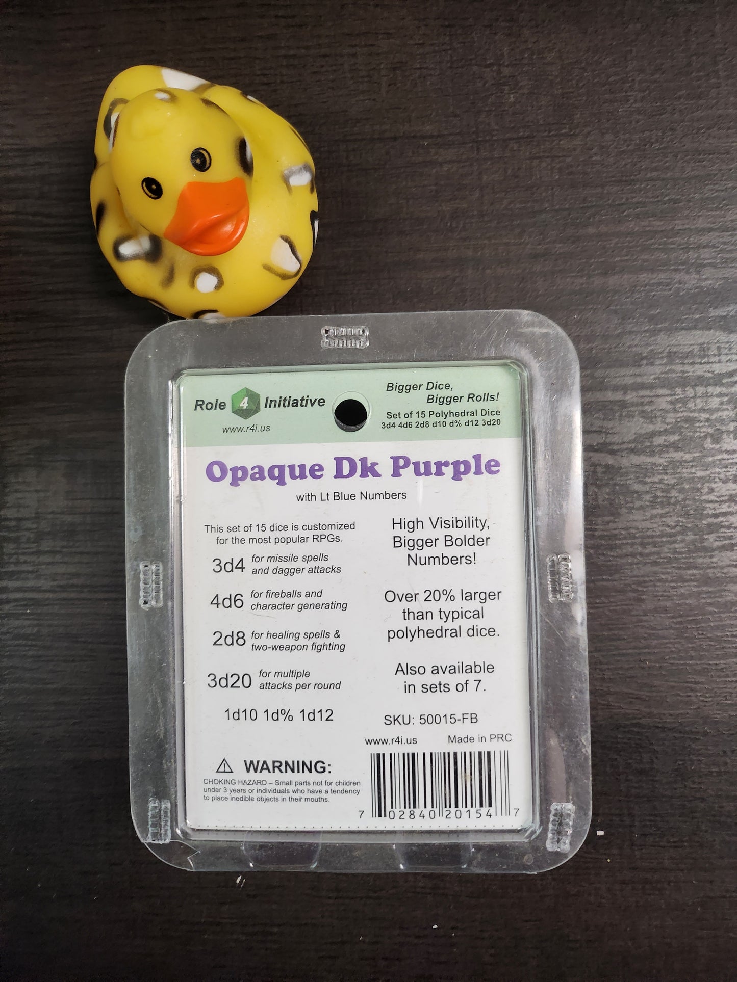 Roll 4 initiative: Dice set of 15 Opaque Dark Purple (*See Per Order Flat Rate Shipping)