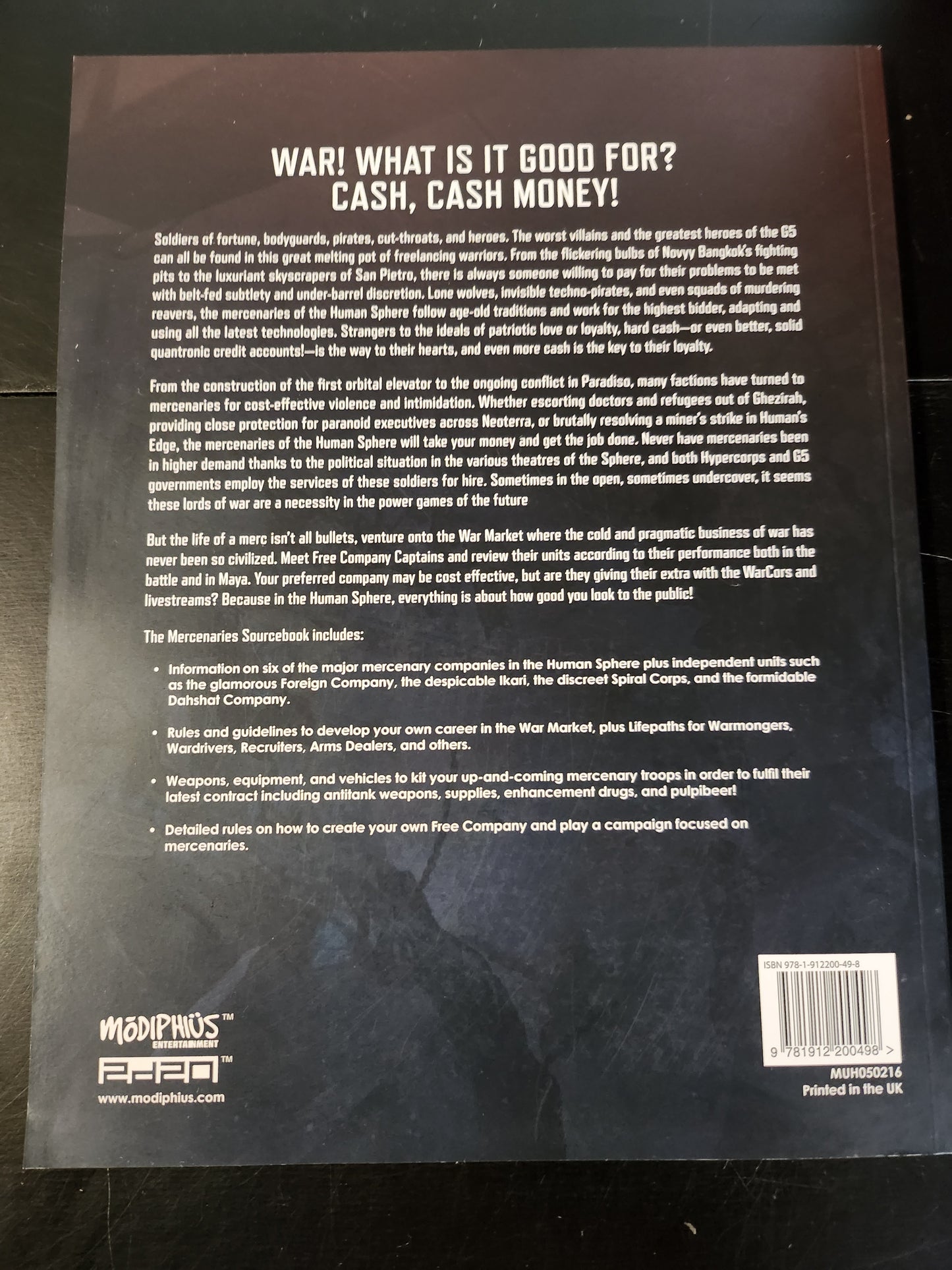 Infinity RPG: War Market - The Mercenaries Sourcebook (*See Per Order Flat Rate Shipping)