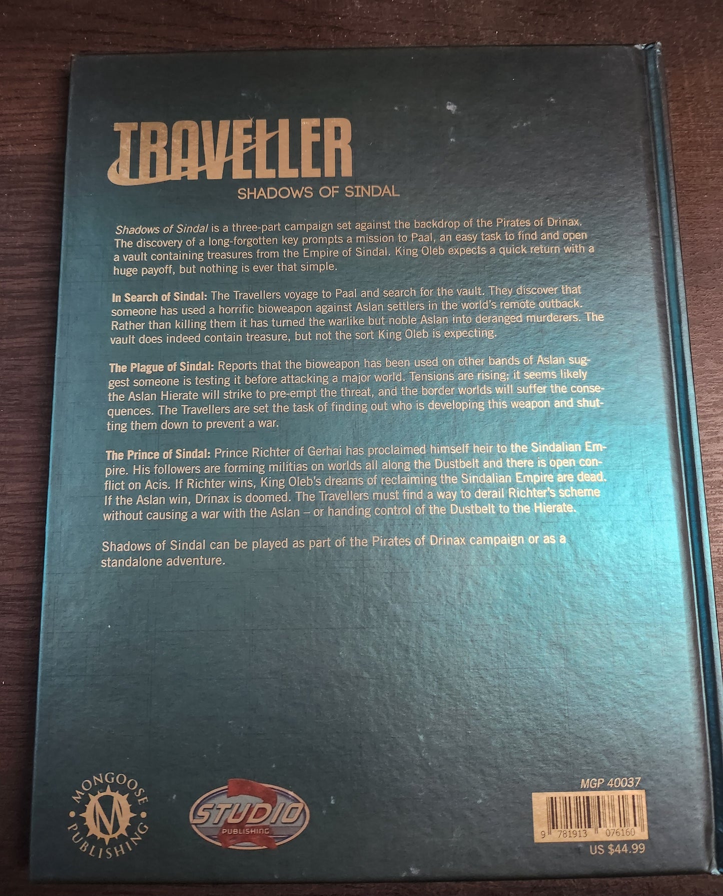 Traveller: SHADOWS OF SINDAL (*See Per Order Flat Rate Shipping)