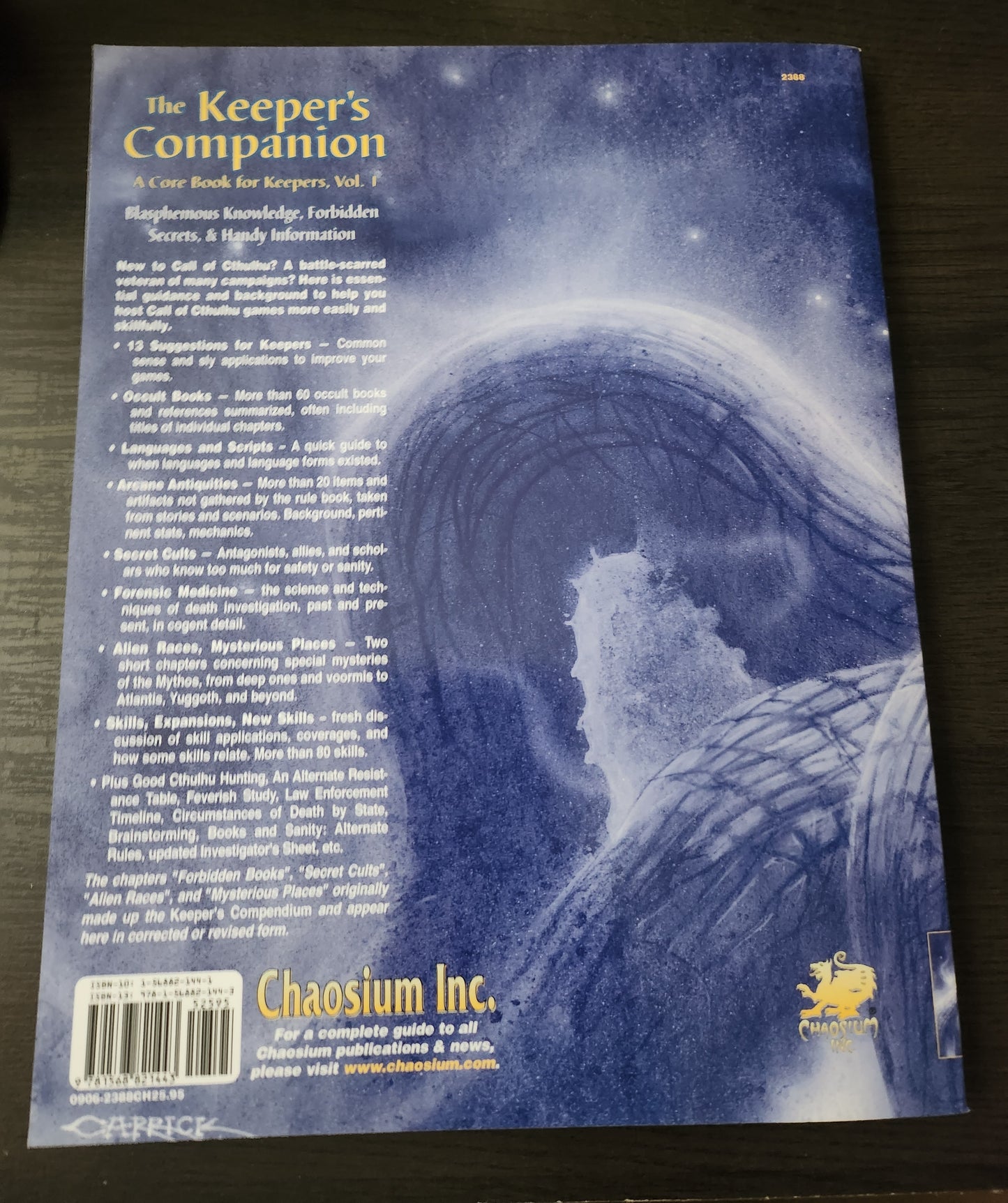 Call of Cthulhu: Keepers Companion vol. 1 (*See Per Order Flat Rate Shipping)