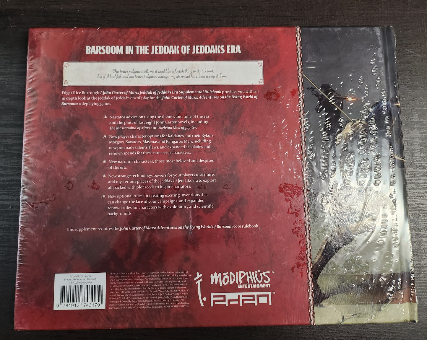 John Carter of Mars: Jeddak of Jeddaks Era Supplemental Rulebook (*See Per Order Flat Rate Shipping)