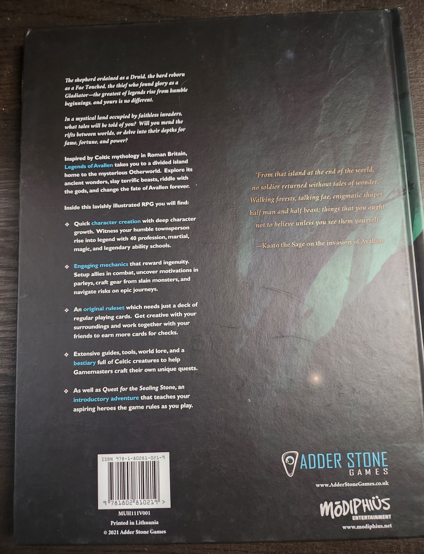 Legends of Avallen - Core Rulebook (*See Per Order Flat Rate Shipping)