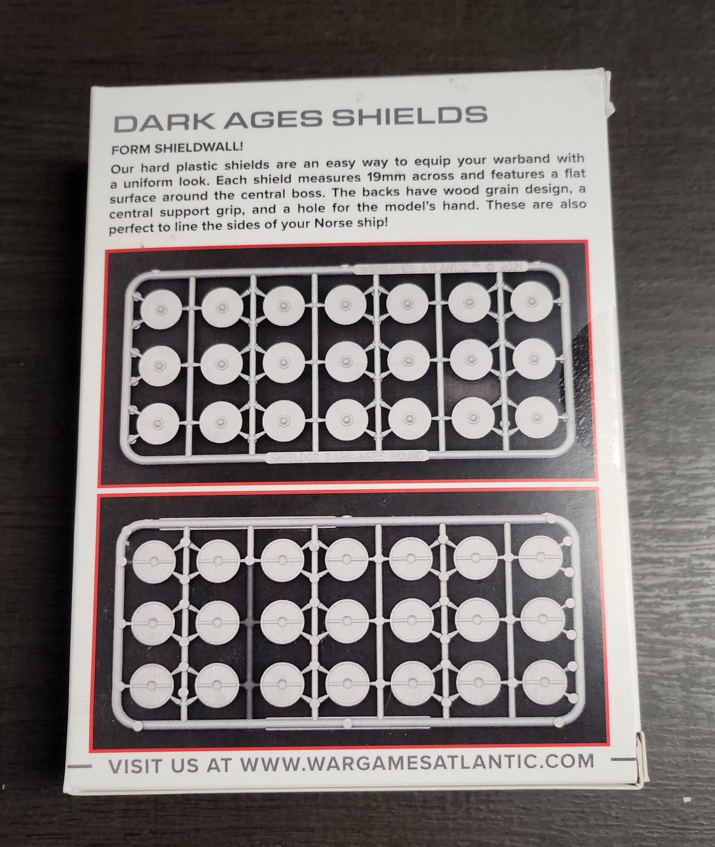 Wargames Atlantic Dark Ages Shields box (*See Per Order Flat Rate Shipping)
