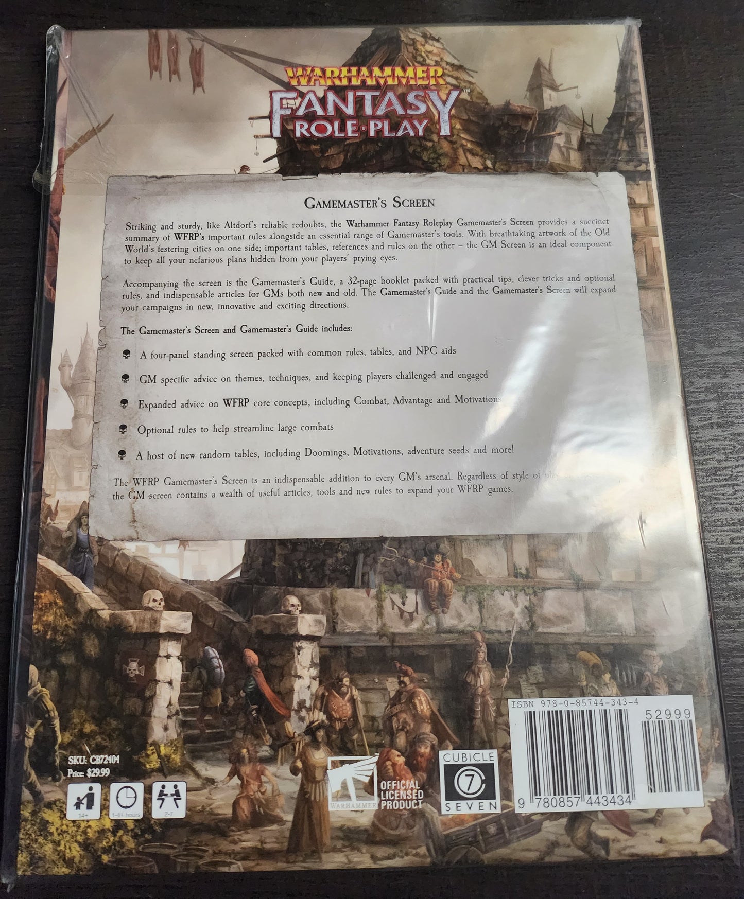 Warhammer Fantasy Roleplay: Gamemaster's Screen (*See Per Order Flat Rate Shipping)