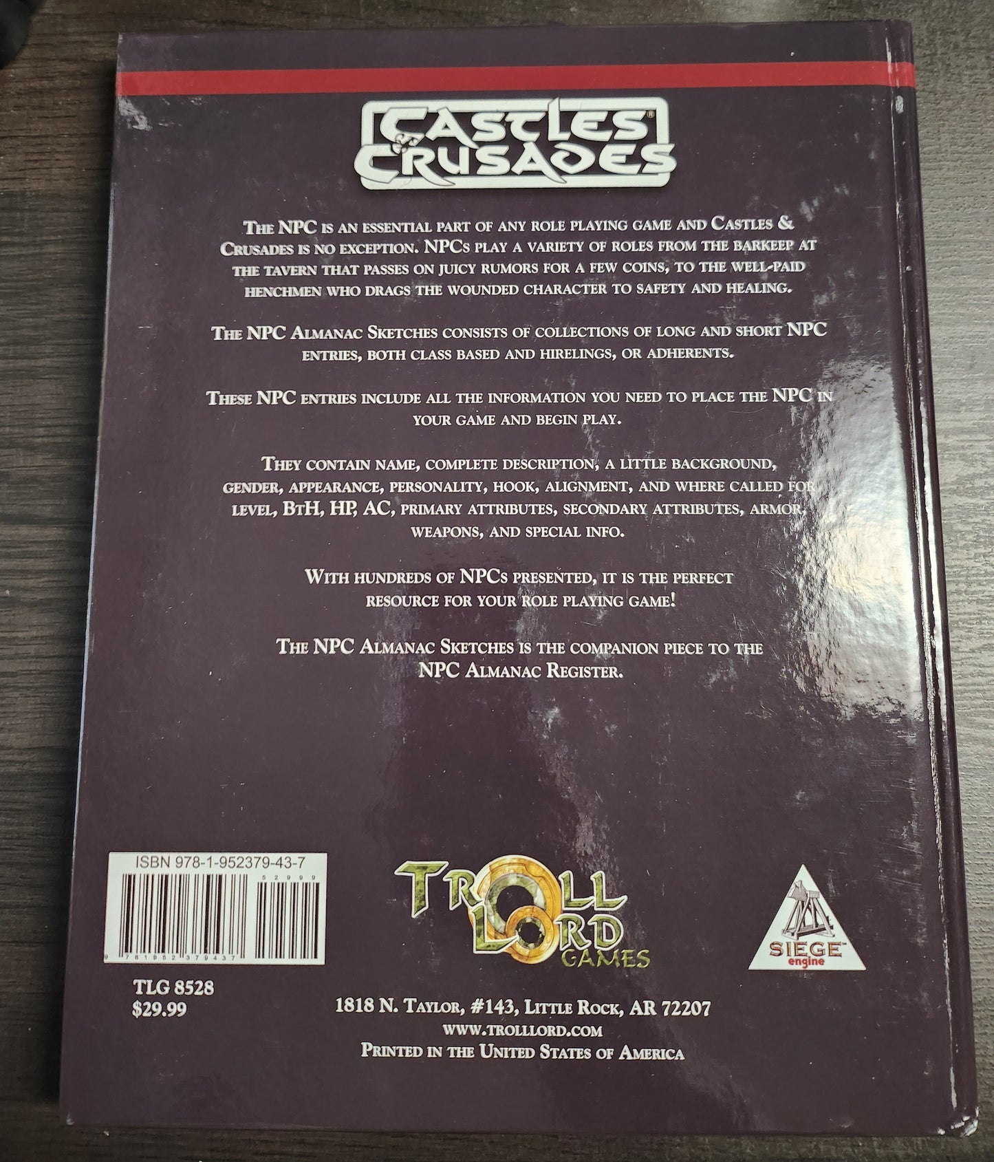 Castles & Crusades NPC Almanac Sketches (*See Per Order Flat Rate Shipping)