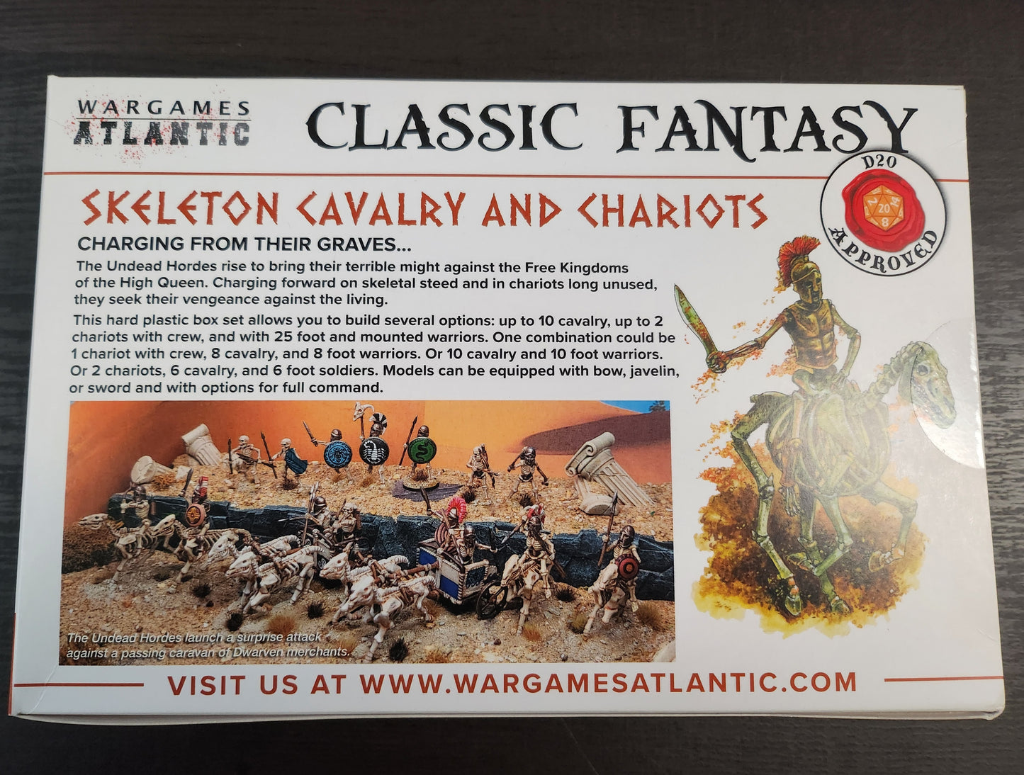 Wargames Atlantic Skeleton Cavalry and Chariots (*See Per Order Flat Rate Shipping)