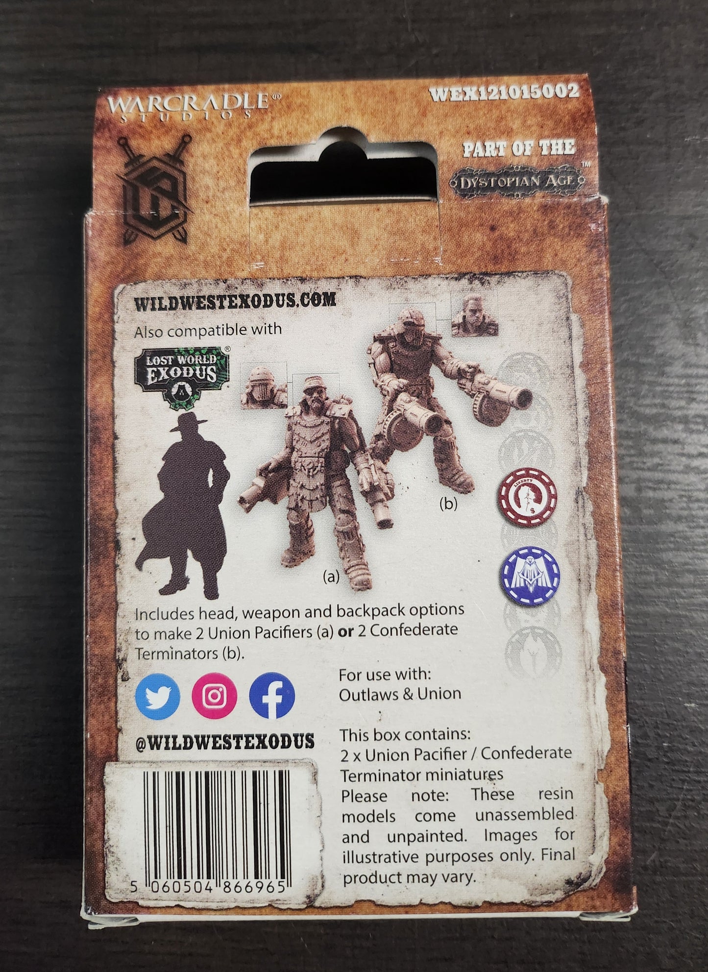 Wild West Exodus Union Pacifiers / Confederate Terminators (*See Per Order Flat Rate Shipping)