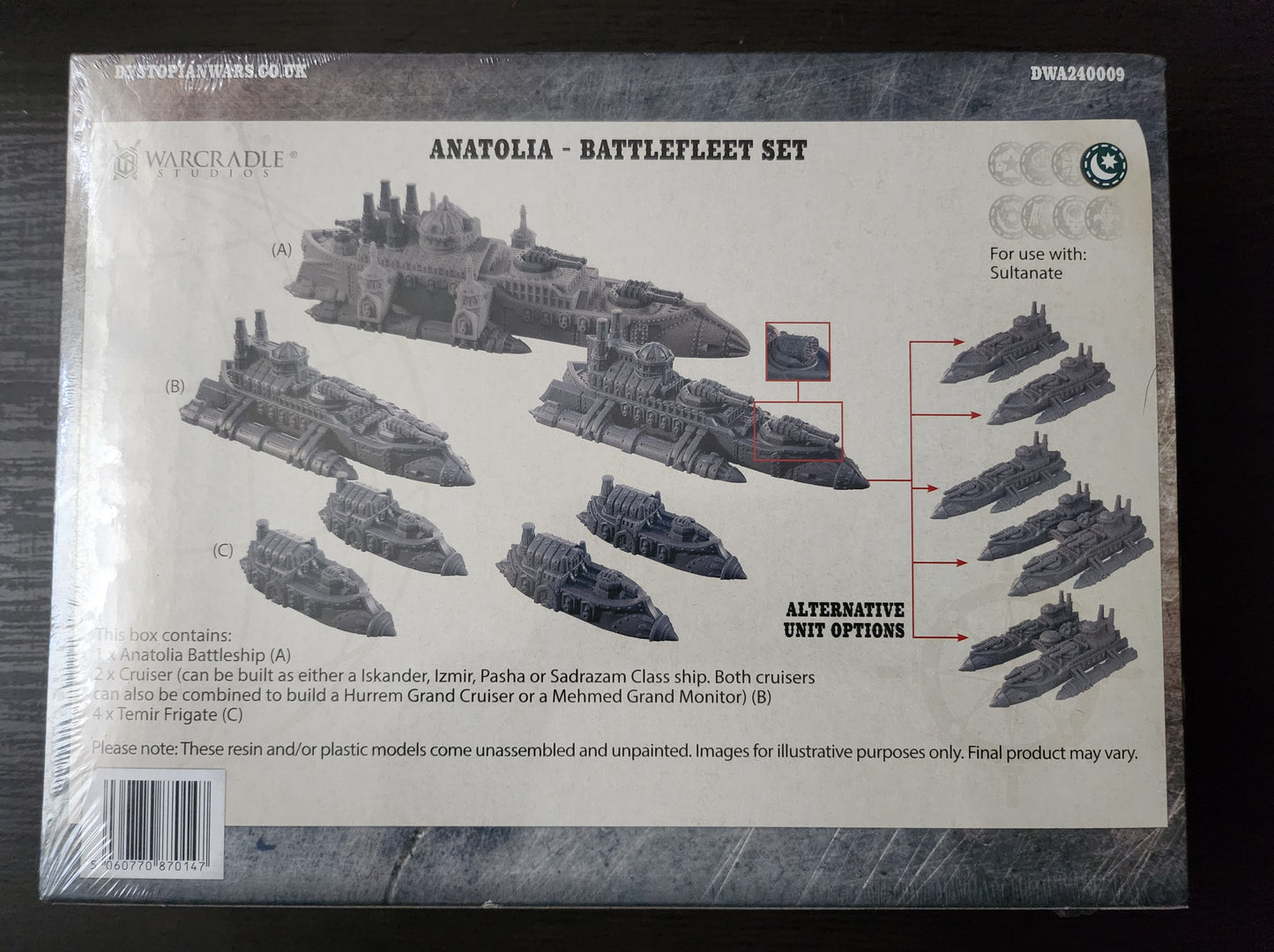 Dystopian Wars Anatolia Battlefleet Set (*See Per Order Flat Rate Shipping)
