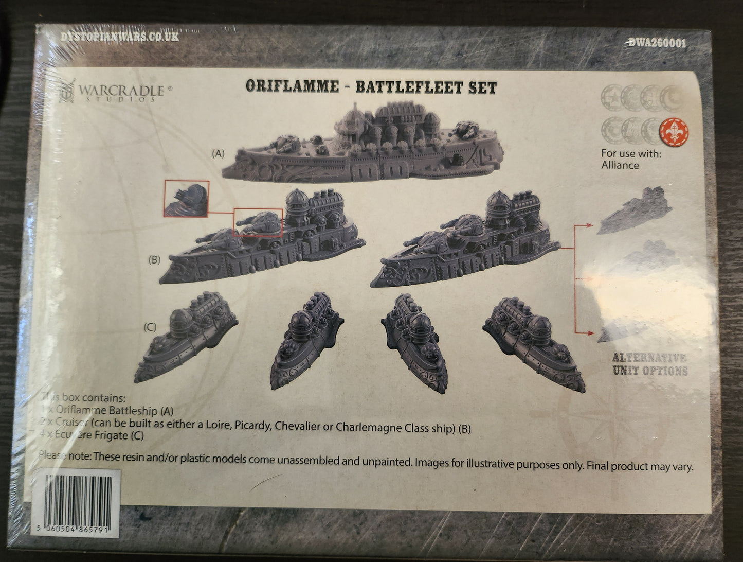 Dystopian Wars Oriflamme Battlefleet set (*See Per Order Flat Rate Shipping)