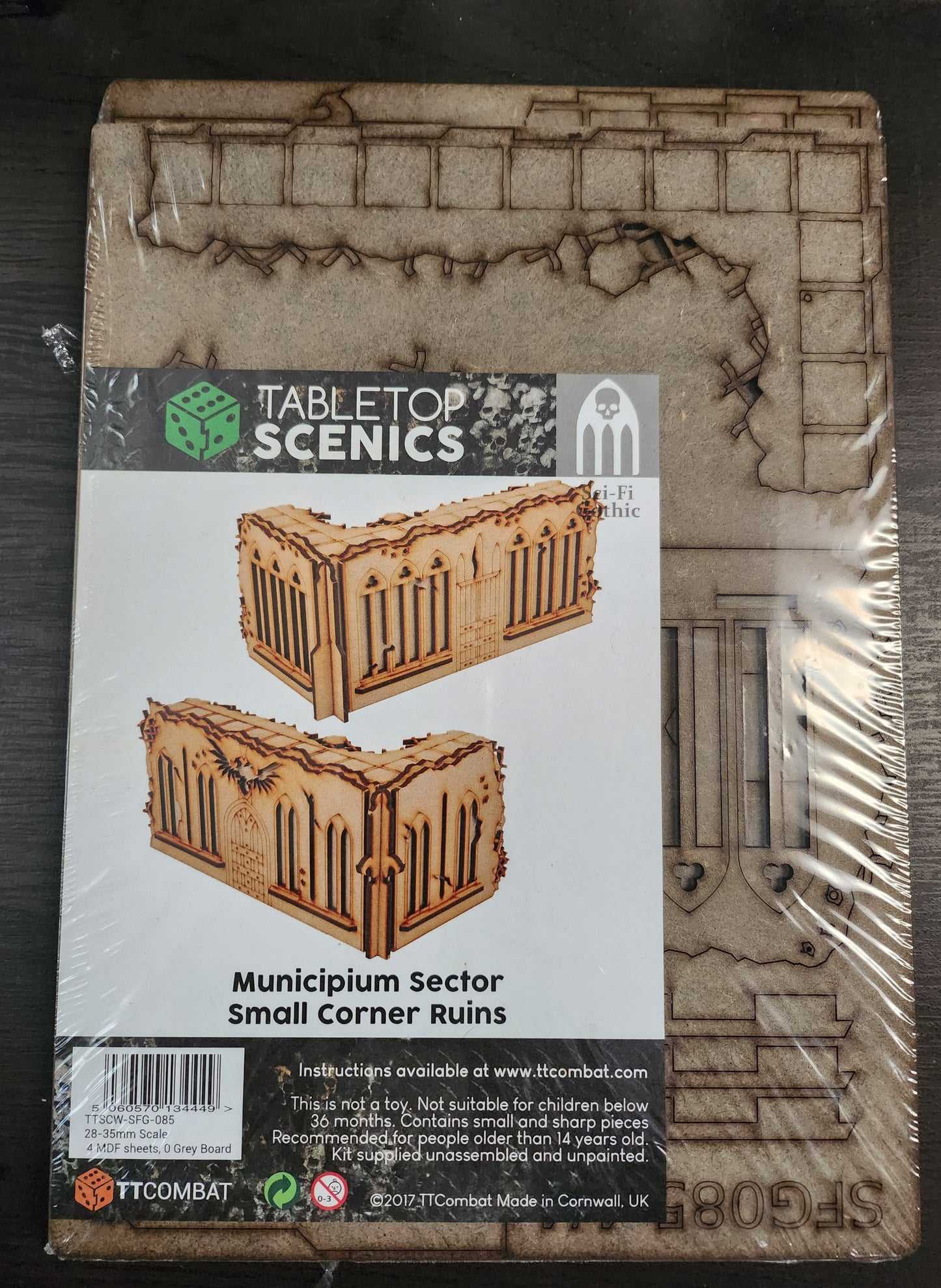 SCI-FI/Gothic Scenery Municipium Sector Small Corner Ruins (*See Per Order Flat Rate Shipping)