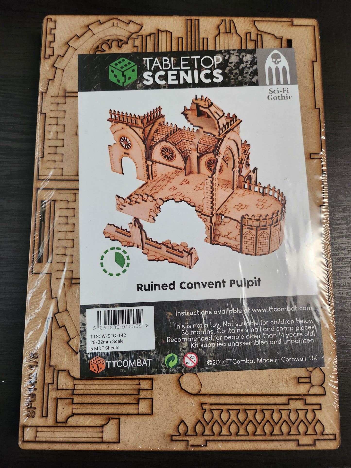 Sci-fi/Gothic Scenics Runined Convent Pulpit (*See Per Order Flat Rate Shipping)