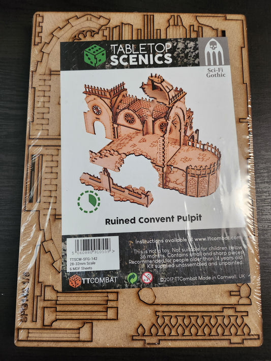 Sci-fi/Gothic Scenics Runined Convent Pulpit (*See Per Order Flat Rate Shipping)