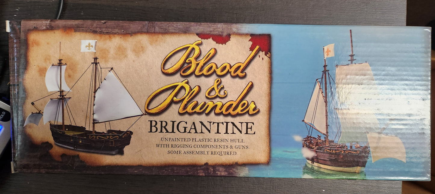 Blood & Plunder Brigantine Ship (resin) (*See Per Order Flat Rate Shipping)