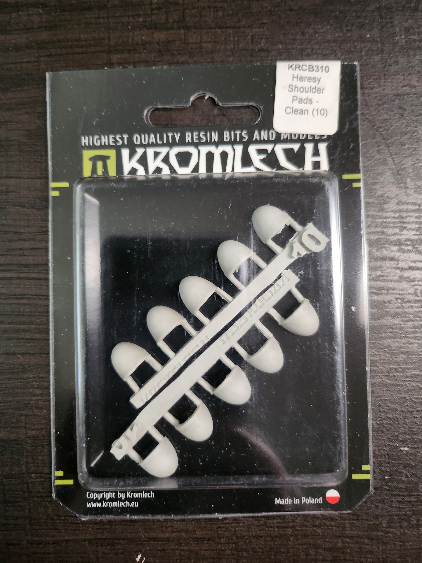 Kromlech Conversion Bitz Heresy Shoulder Pads  Clean (10) (*See Per Order Flat Rate Shipping)