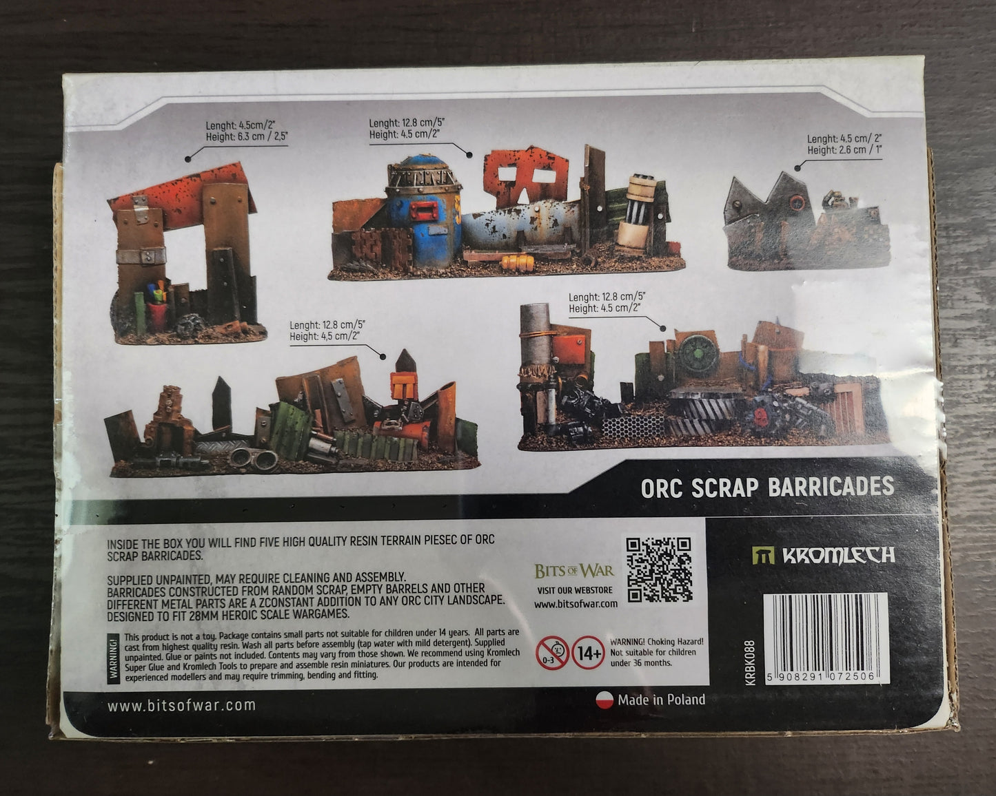 Kromlech Conversion Bitz Orc Scrap Barricades (*See Per Order Flat Rate Shipping)