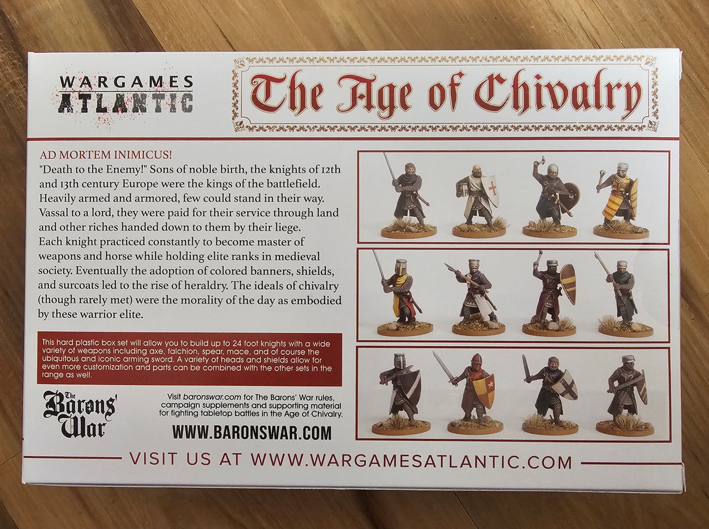 Wargames Atlantic Age of Chivalry Foot Knights (1150-1320) (*See Per Order Flat Rate Shipping)