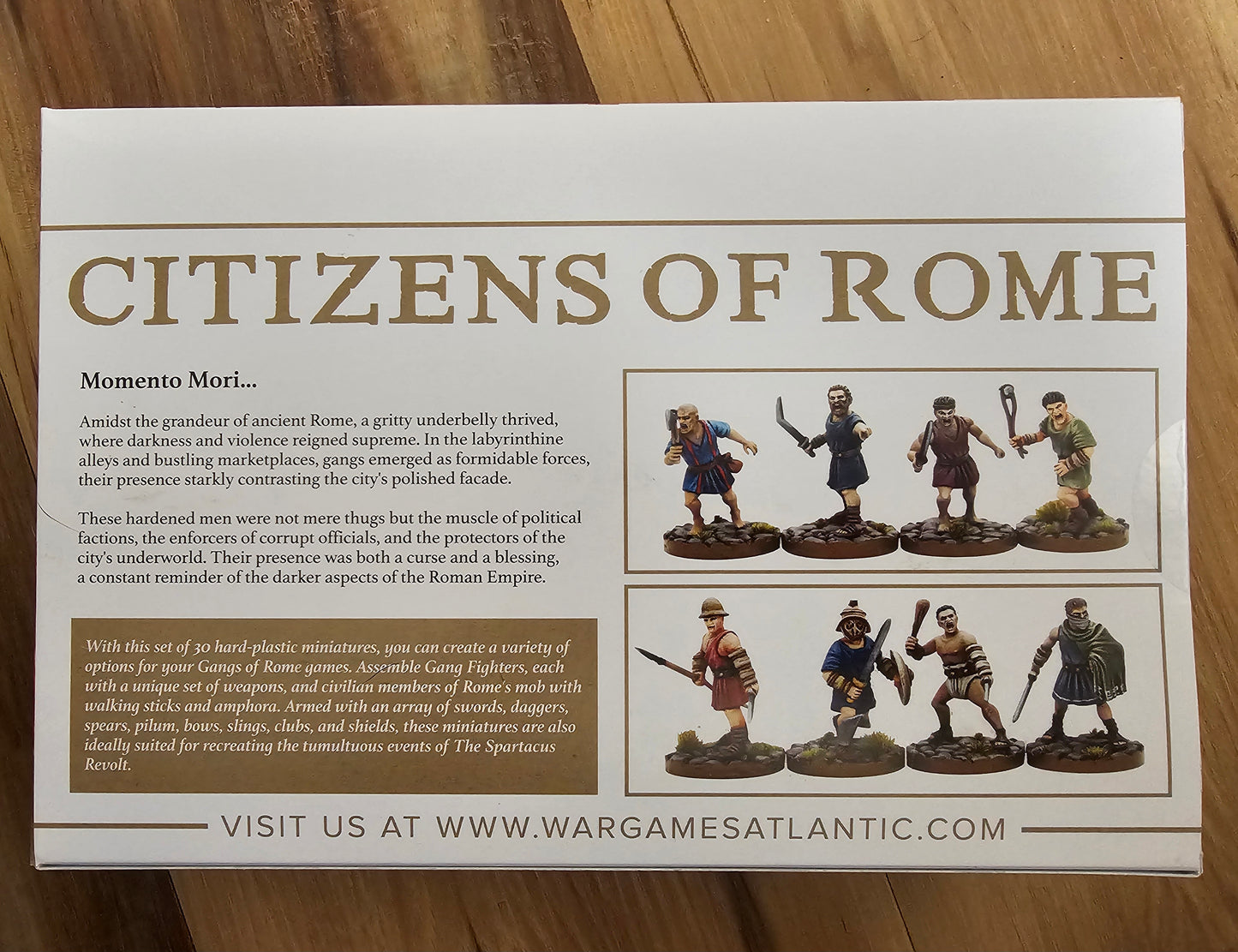 Wargames Atlantic Gangs of Rome Citizens of Rome (*See Per Order Flat Rate Shipping)