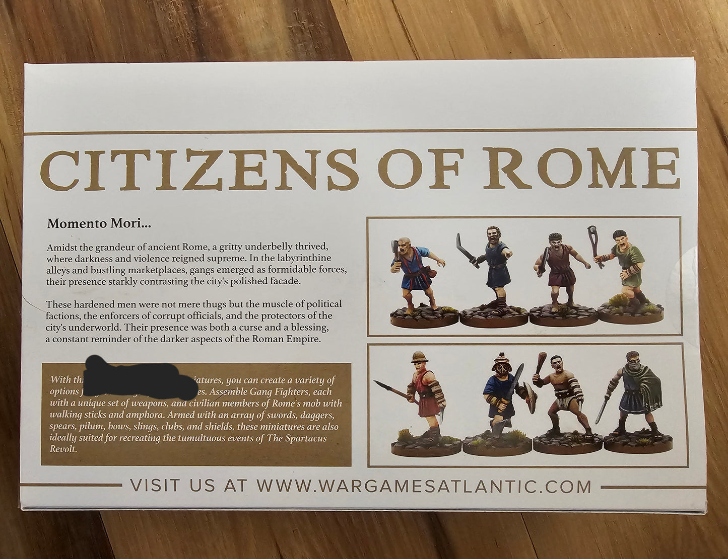 Wargames Atlantic Citizens of Rome (Single Sprue)(*See Per Order Flat Rate Shipping)