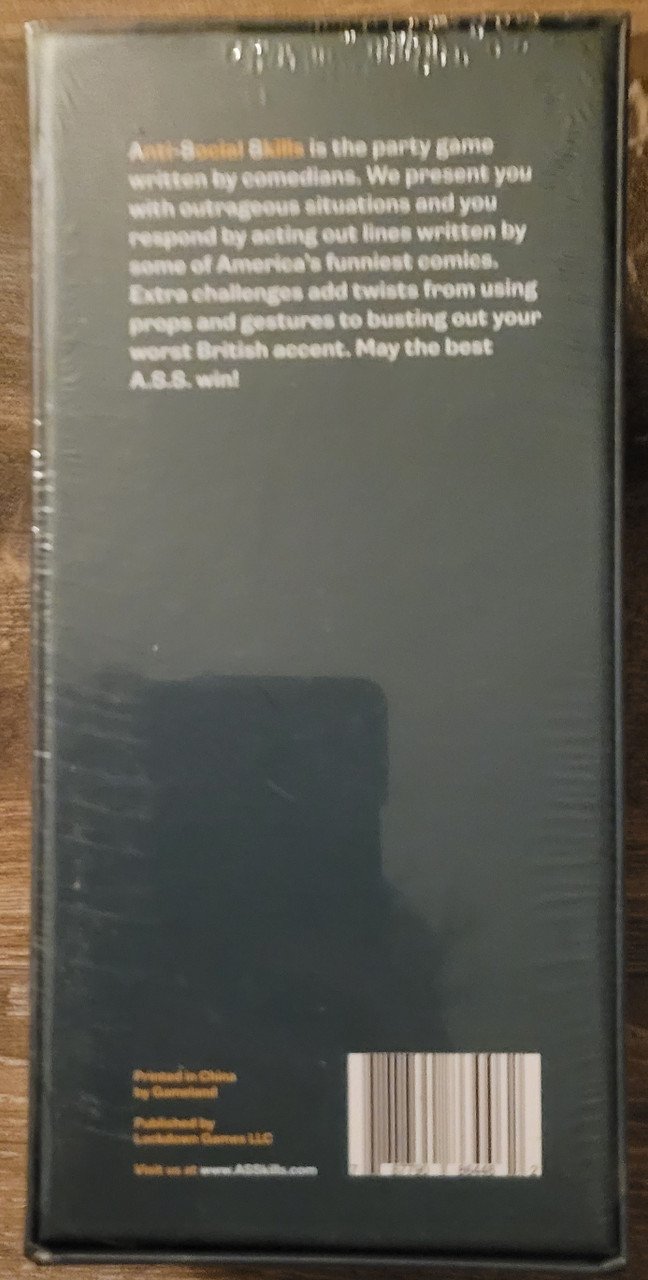 Anti-Social Skills Party Card Game (*See Per Order Flat Rate Shipping)