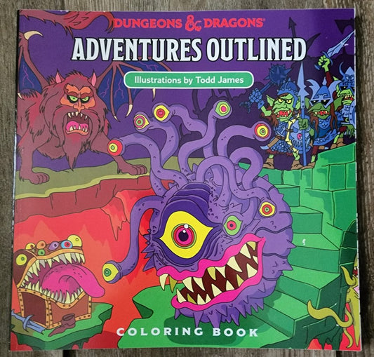 D&D Adventures  Outlined Coloring Book (*See per order Flat rate Shipping)