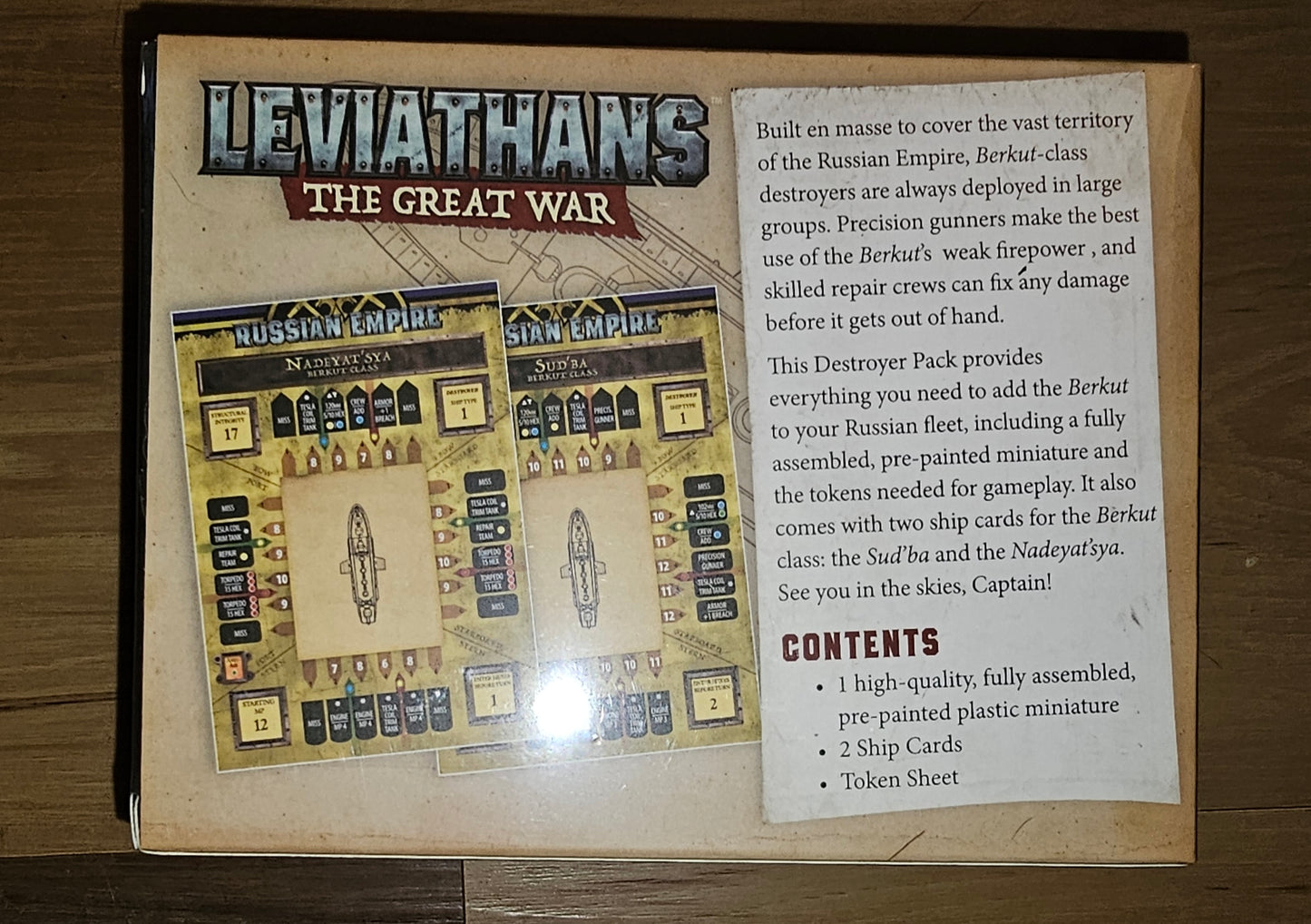 Leviathans The Great War Berkut Destroyer Pack (*See Per Order Flat Rate Shipping)