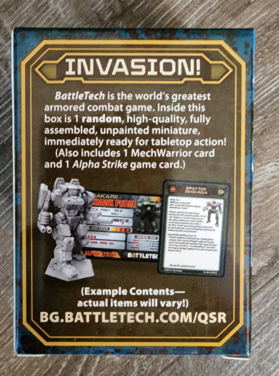 BattleTech Clan Invasion Salvage Blind Box (1) (*See Per Order Flat Rate Shipping)