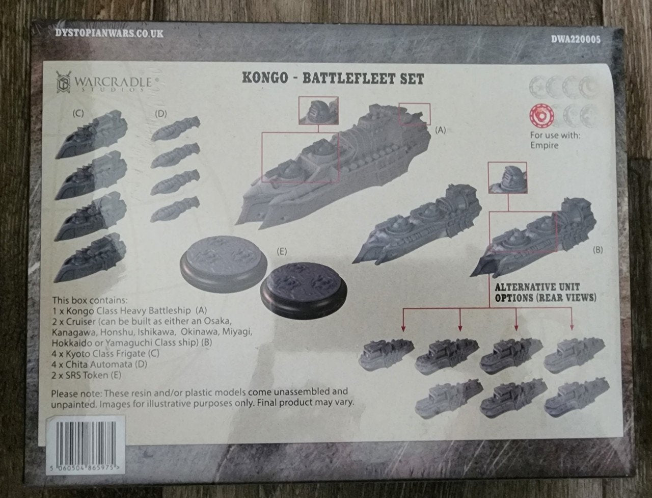 Dystopian Wars Kongo Battlefleet Set (*See Per Order Flat Rate Shipping)