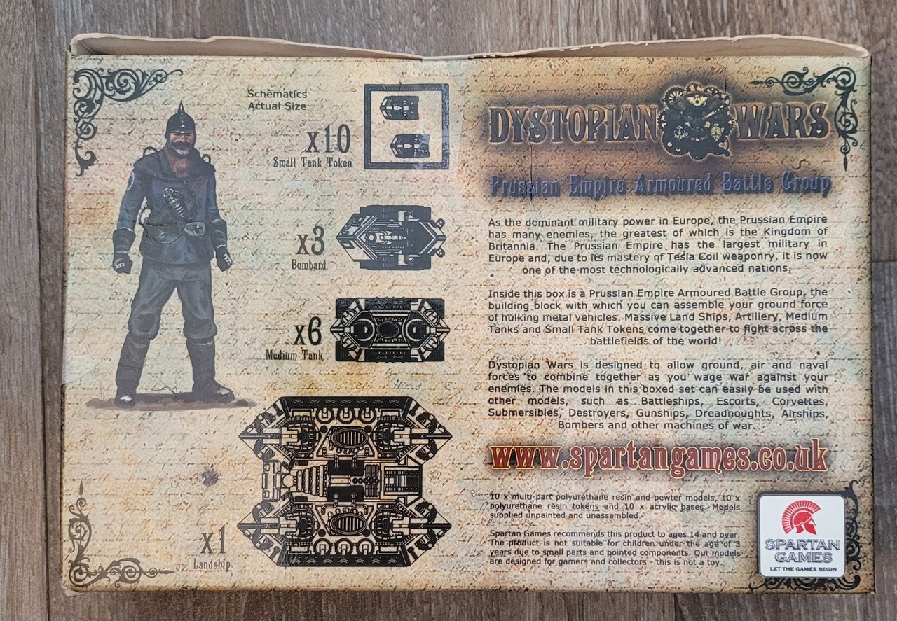 Dystopian Wars Prussian Empire Armoured Battle Group (*See Per Order Flat Rate Shipping)