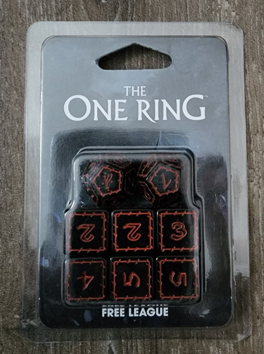 The One Ring RPG Black Dice Set  (*See Per Order Flat Rate Shipping)