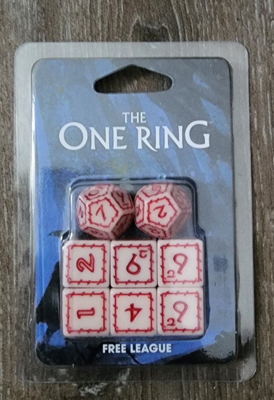 The One ring RPG White Dice Set (*See Per Order Flat Rate Shipping)
