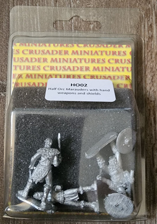 28mm Fantasy Half Orc Marauders with Hands Weapons & Shields (3) (*See Per Order Flat Rate Shipping)
