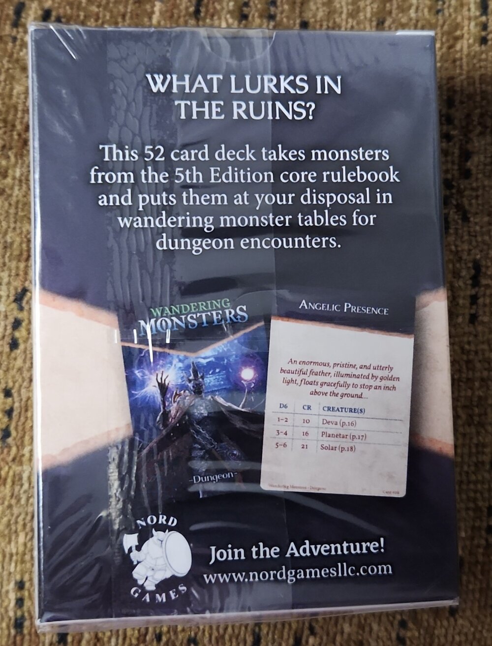 Wandering Monsters Dungeon 52 card deck (*See Per Order Flat Rate Shipping)