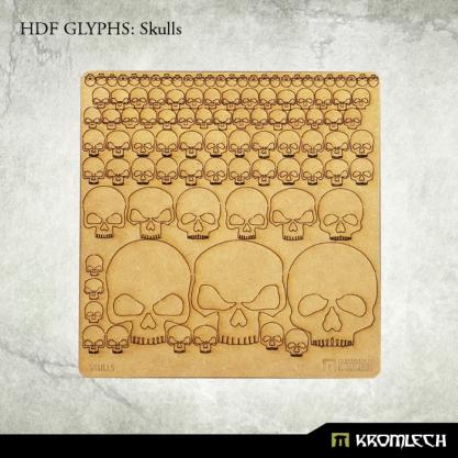 Kromlech Accessories: HDF Glyphs - Skulls (*See Per Order Flat Rate Shipping)