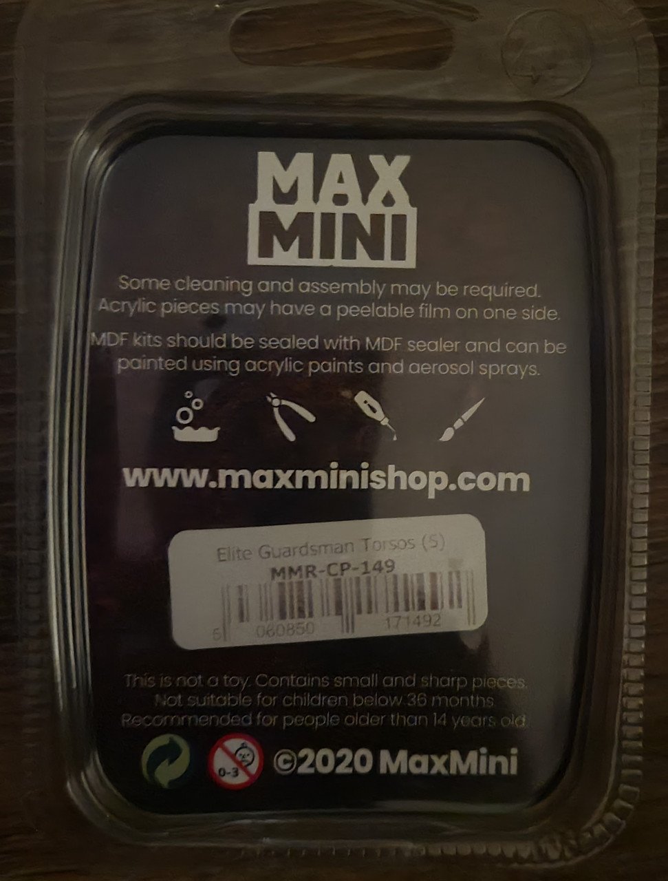 MaxMini Elite Guardman Torsos (5) (*See Per Order Flat Rate Shipping)