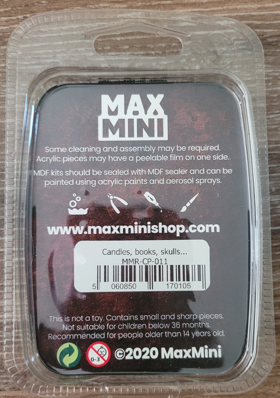 Max Mini Candles Books Skulls (13 pcs) (*See Per Order Flat Rate Shipping)