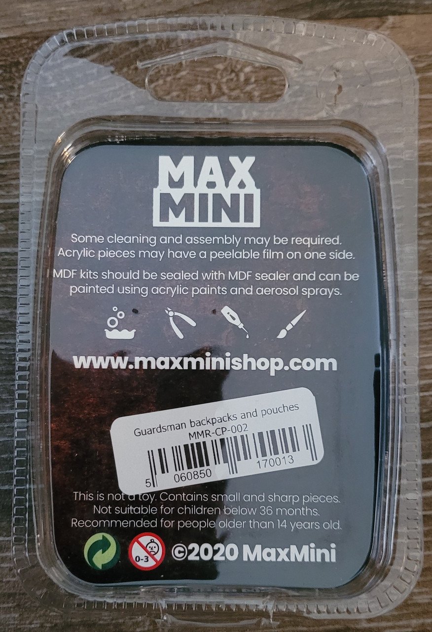 MaxMini Guardsman Backpacks and Pouches (9) (*See Per Order Flat Rate Shipping)
