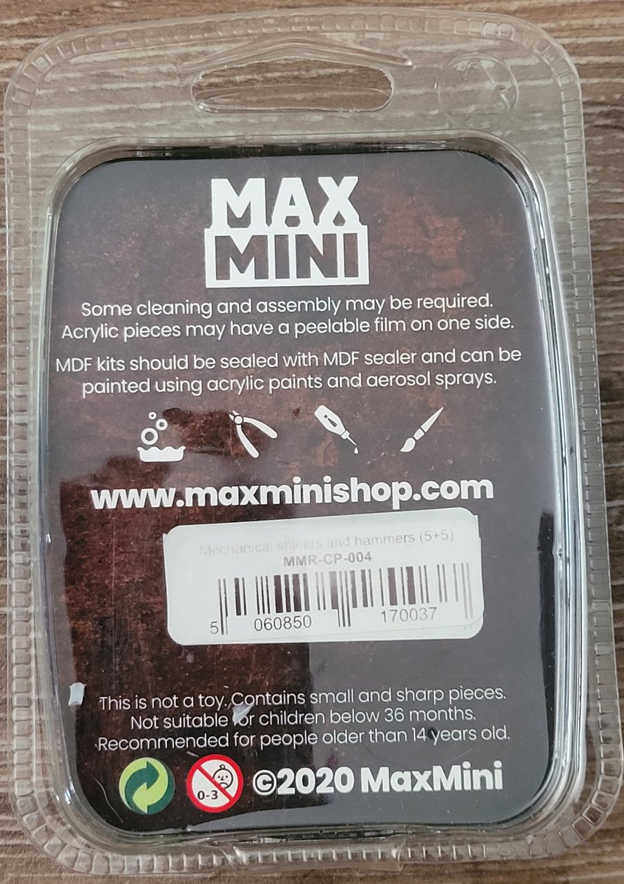 Max Mini Mechanical Shields and Hammers (5+5) (*See Per Order Flat Rate Shipping)