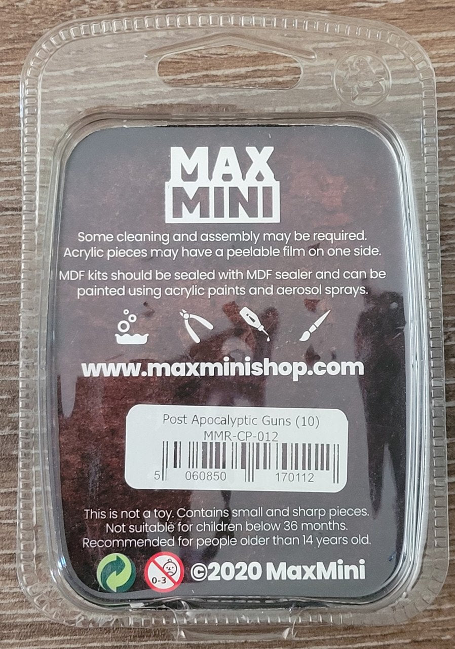 Max Mini Post Apocalyptic Guns (10) (*See Per Order Flat Rate Shipping)