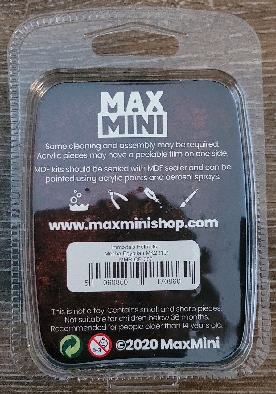 MaxMini Immortals Helmets - Mecha Egyptian MK2 (10) (*See Per Order Flat Rate Shipping)1
