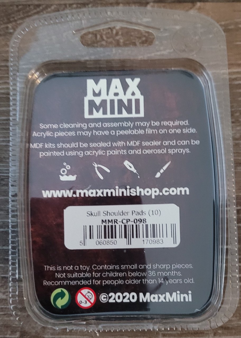 MaxMini Skull Shoulder Pads (10) (*See Per Order Flat Rate Shipping)